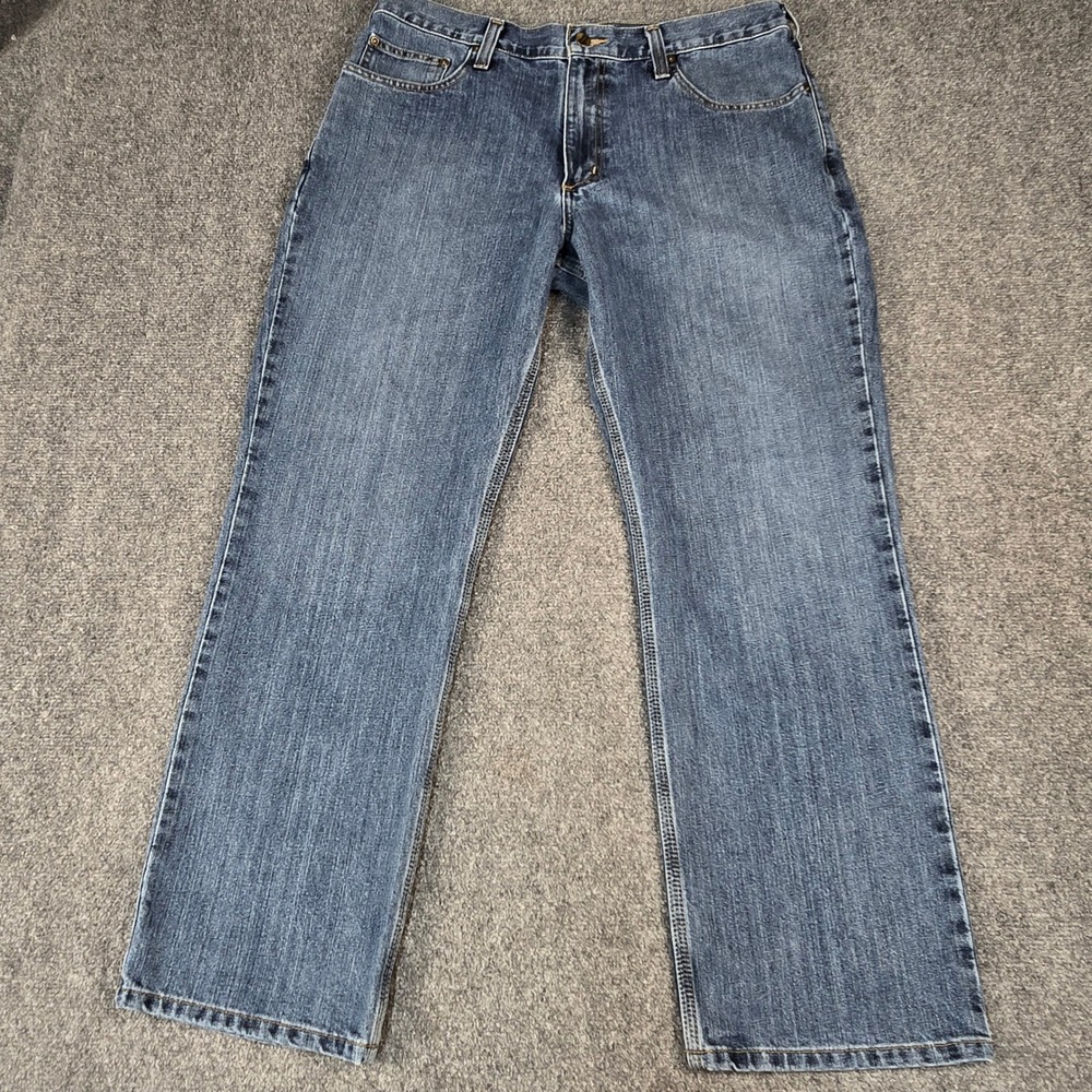 Carhartt Mens Relaxed Fit Straight Leg Jeans Blue Denim 36x30 101483-980